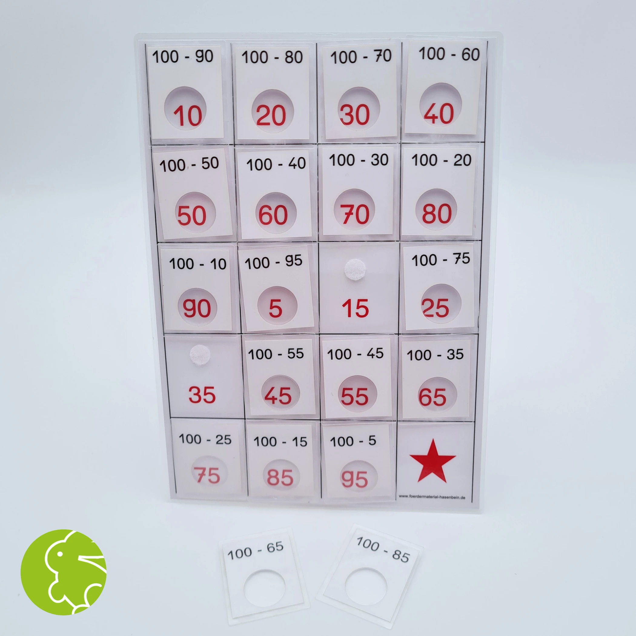 Subtraktionslotto 100 (gl.10er-gl.10er)