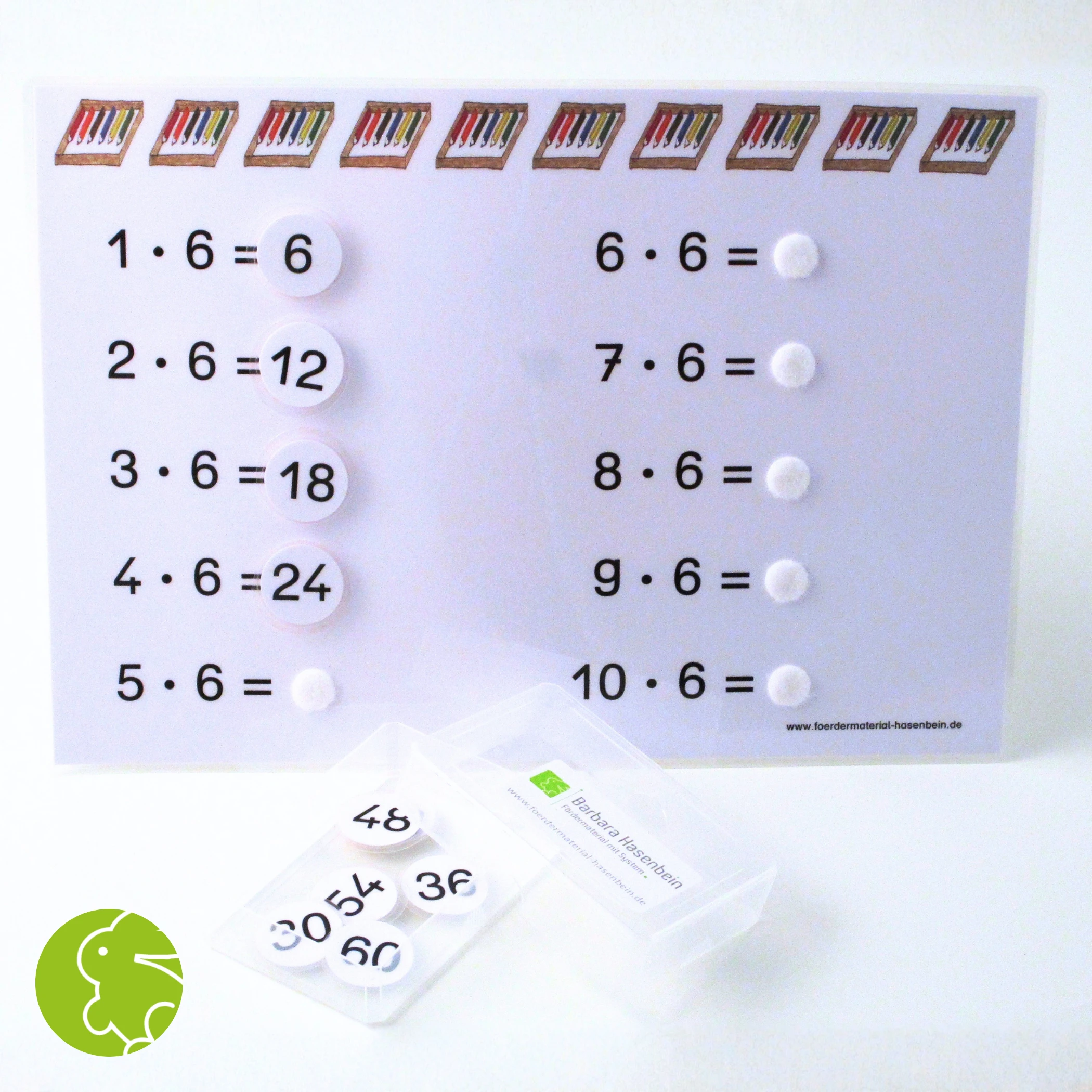 1 x 6 - Aufgabenkarte