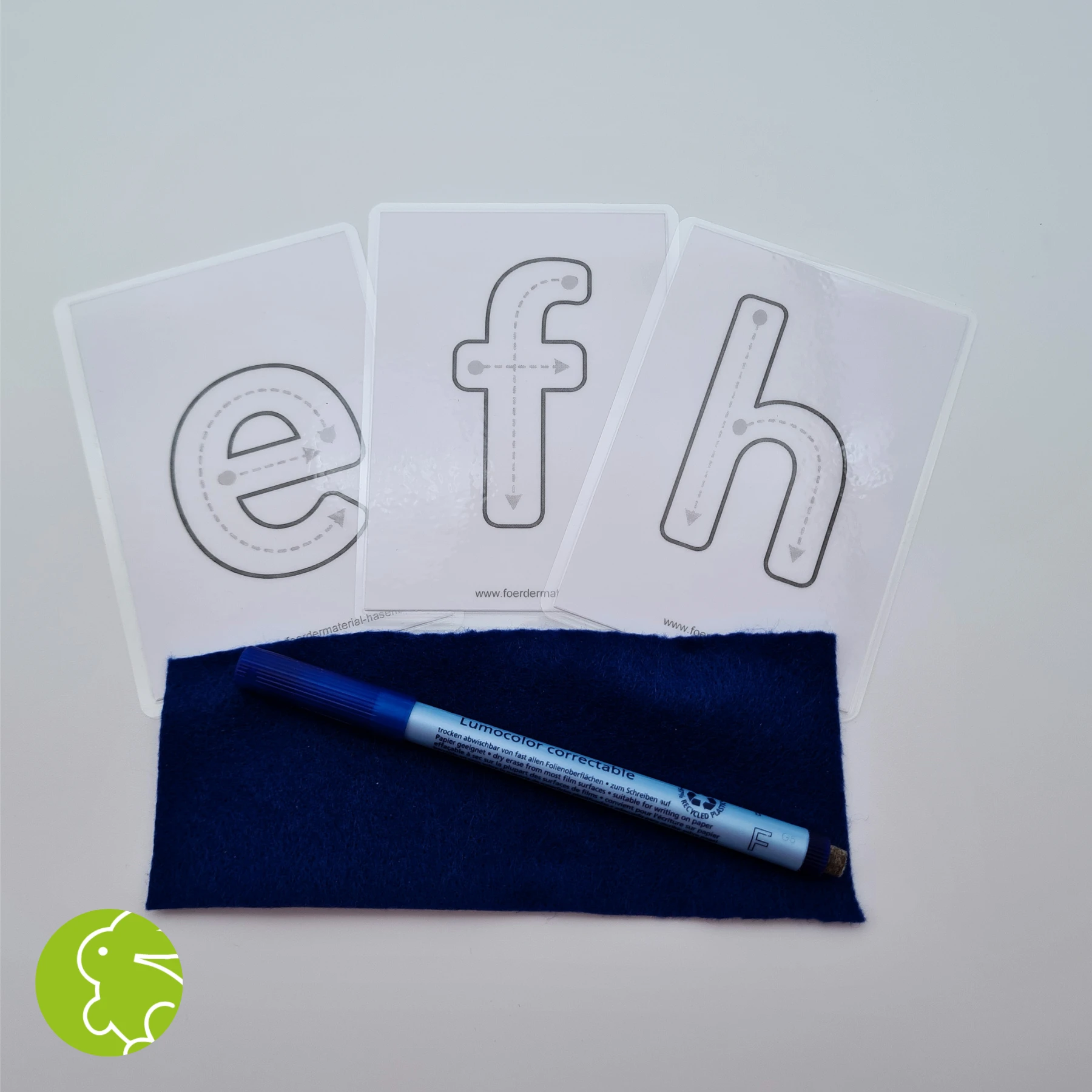 Buchstaben nachspuren - erste 15