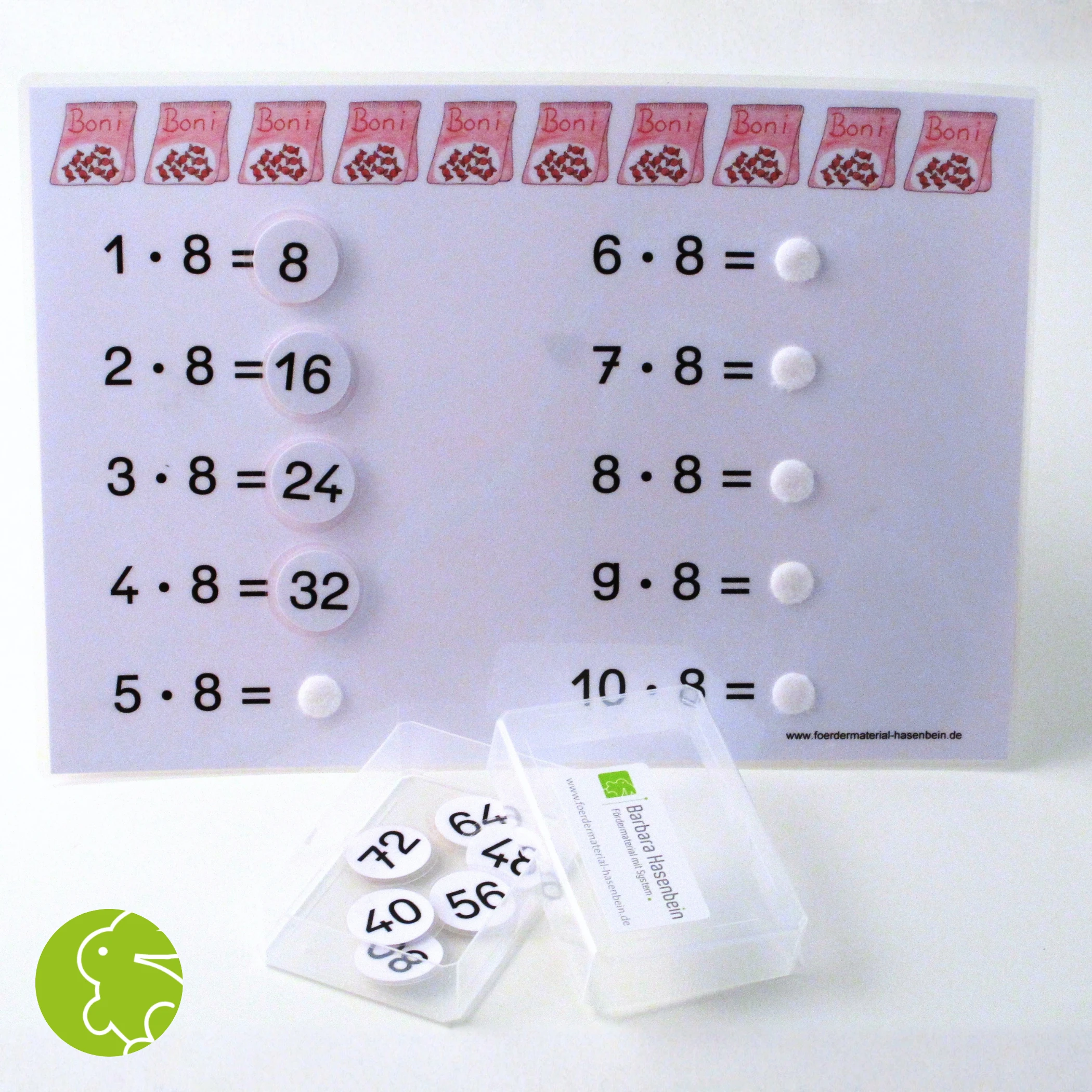 1 x 8 - Aufgabenkarte