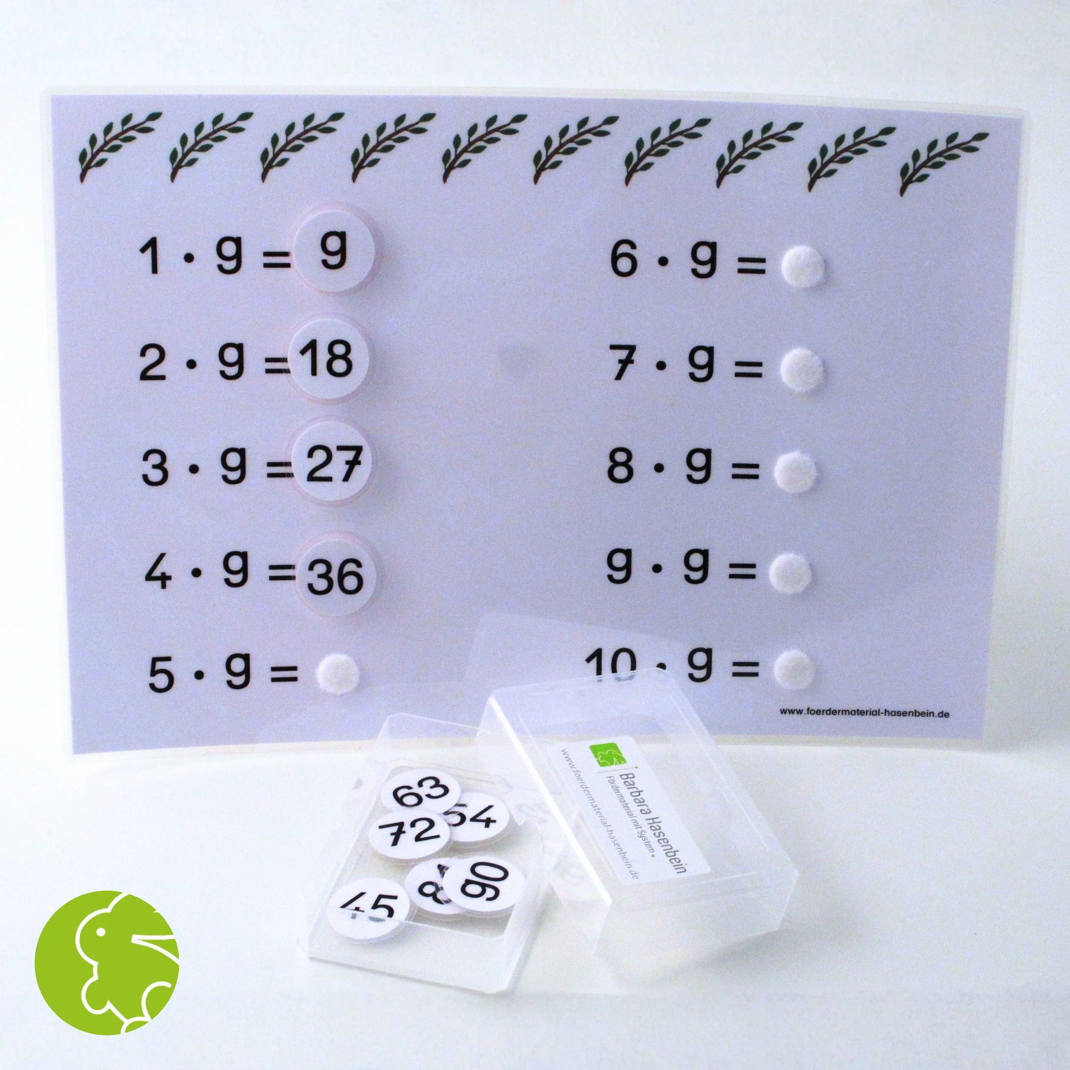 1 x 9 - Aufgabenkarte