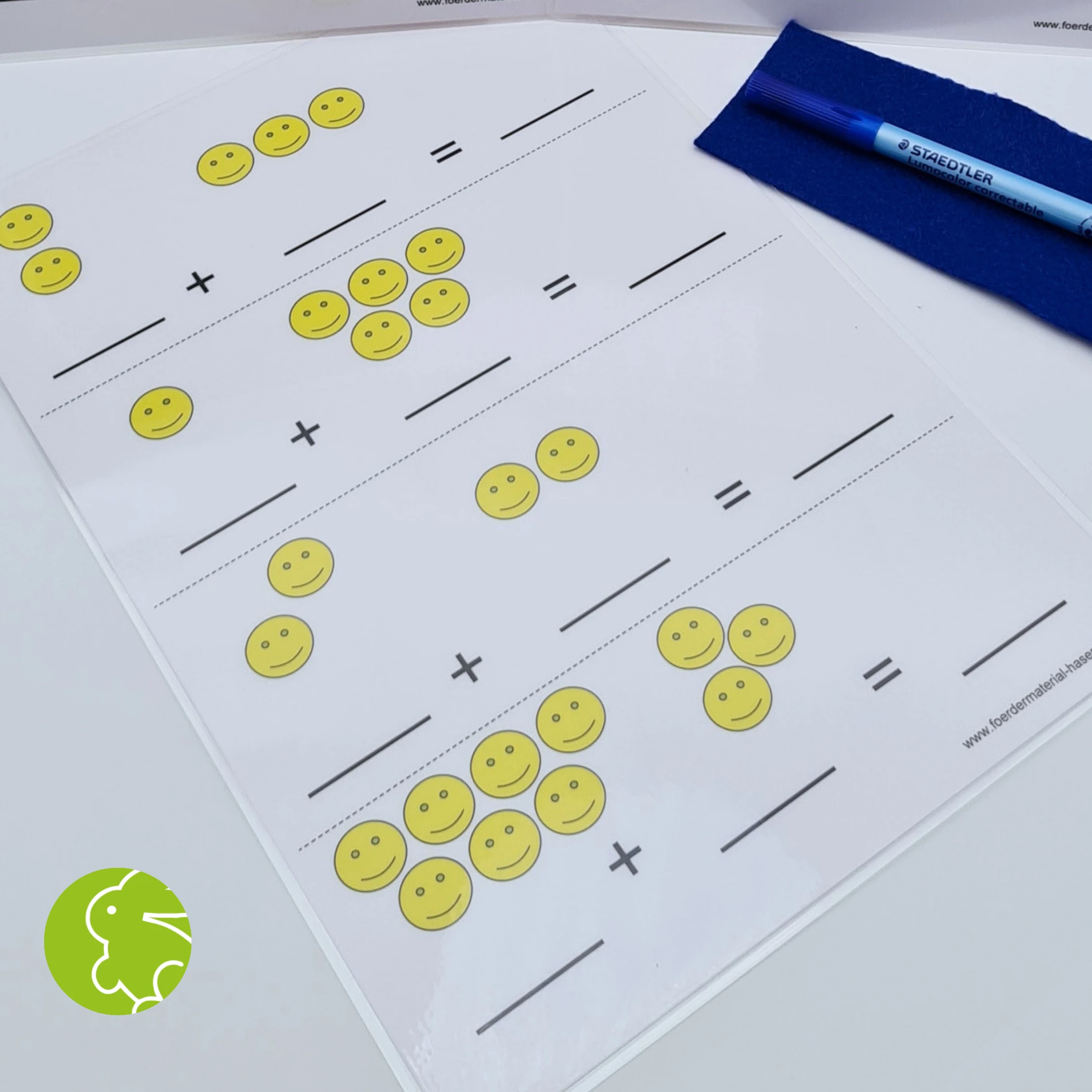 Rechengeschichten - Smiley