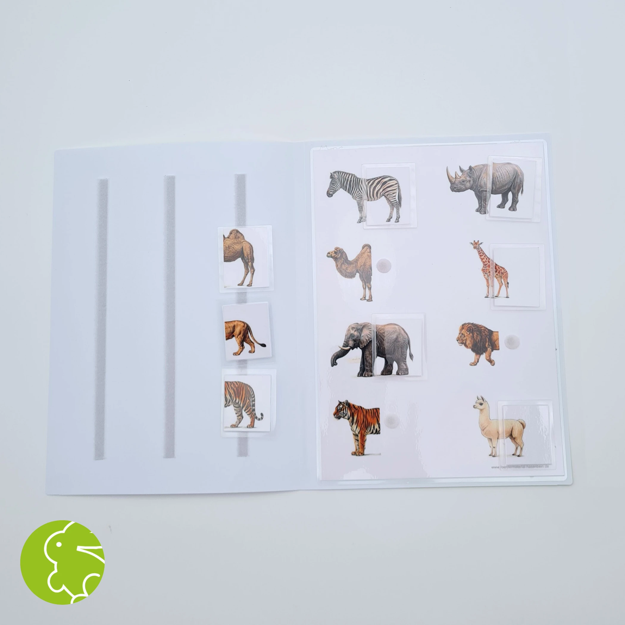 Mappe 2 Tierhälften Zoo