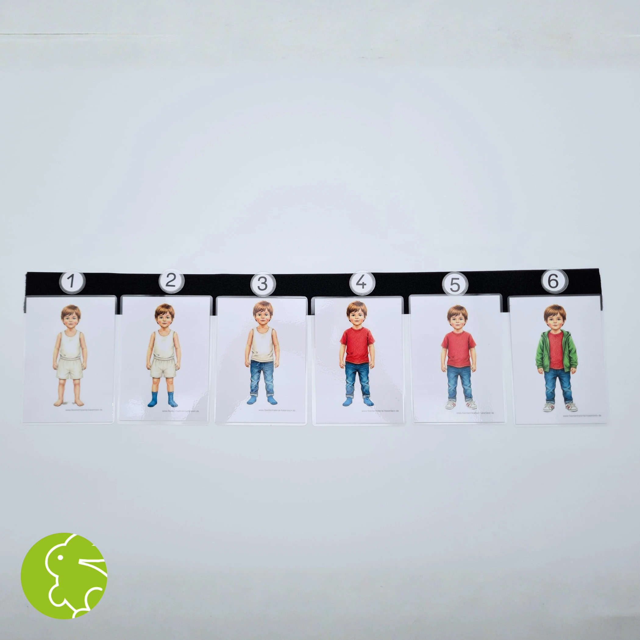 Bilderfolge "An- und Ausziehen"