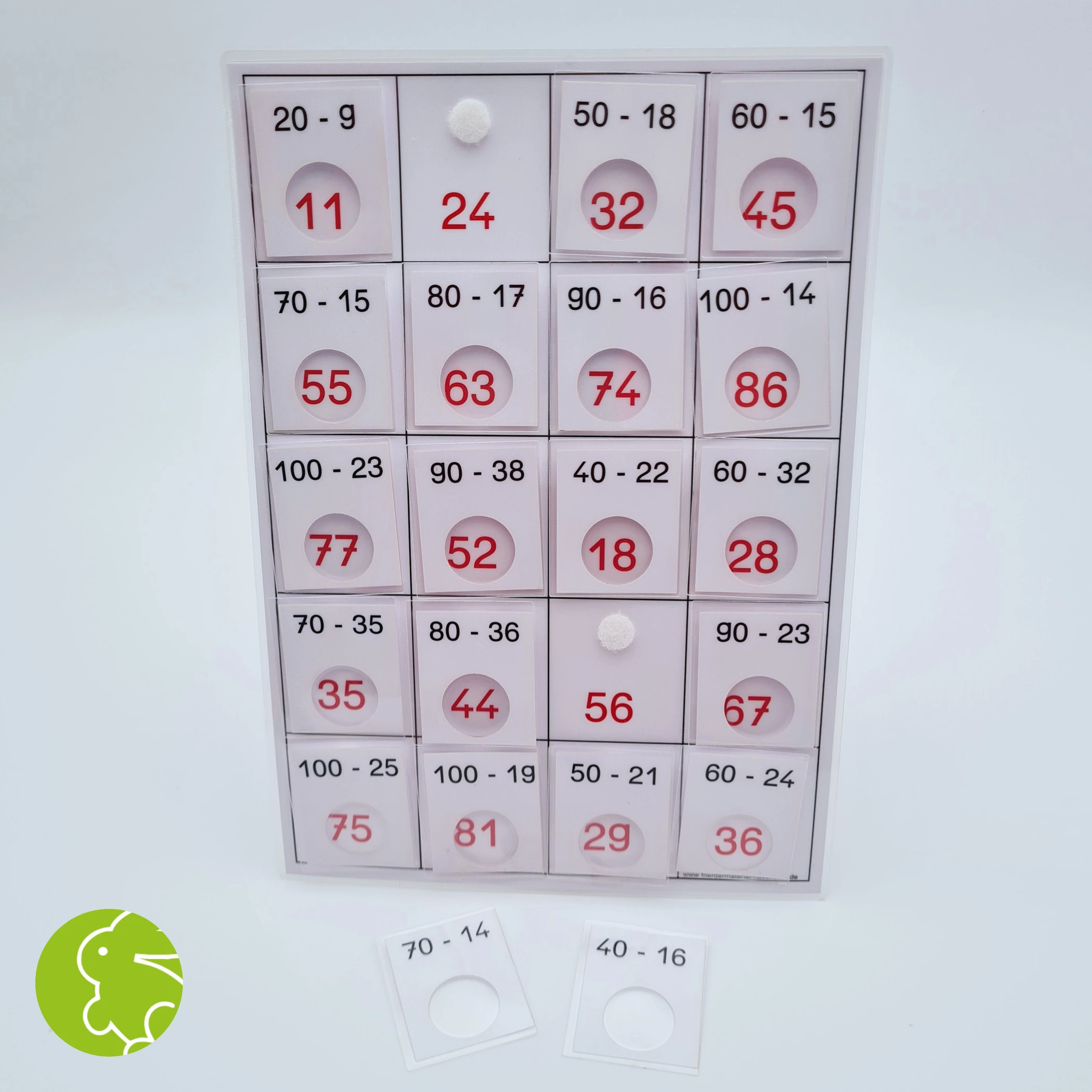 Subtraktionslotto 100 (gl.10er-gem.10er)