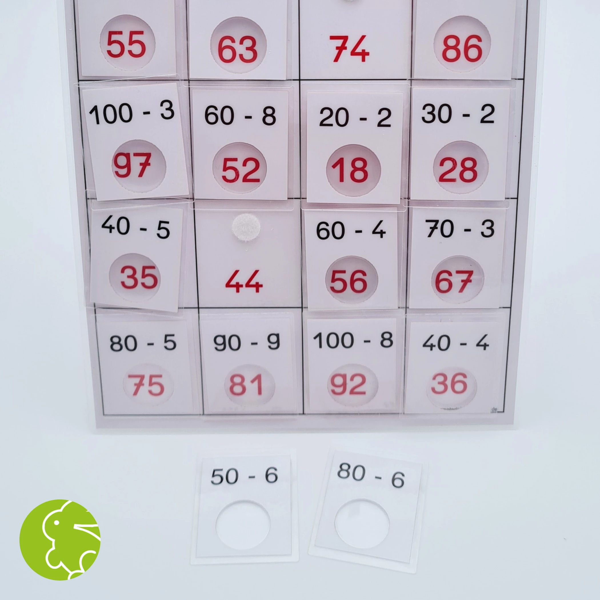 Subtraktionslotto 100 (gl.10er - 1er)
