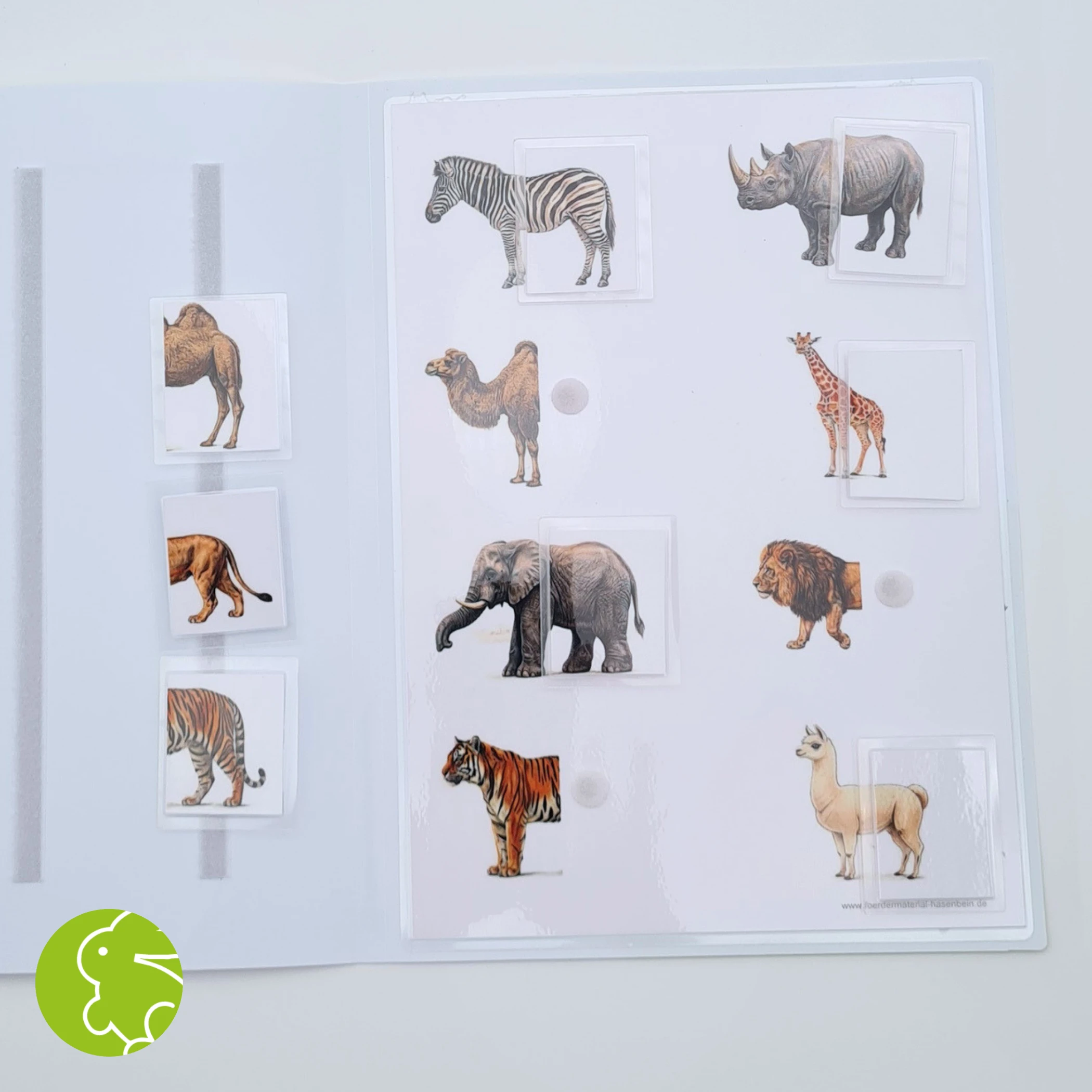 Mappe 2 Tierhälften Zoo