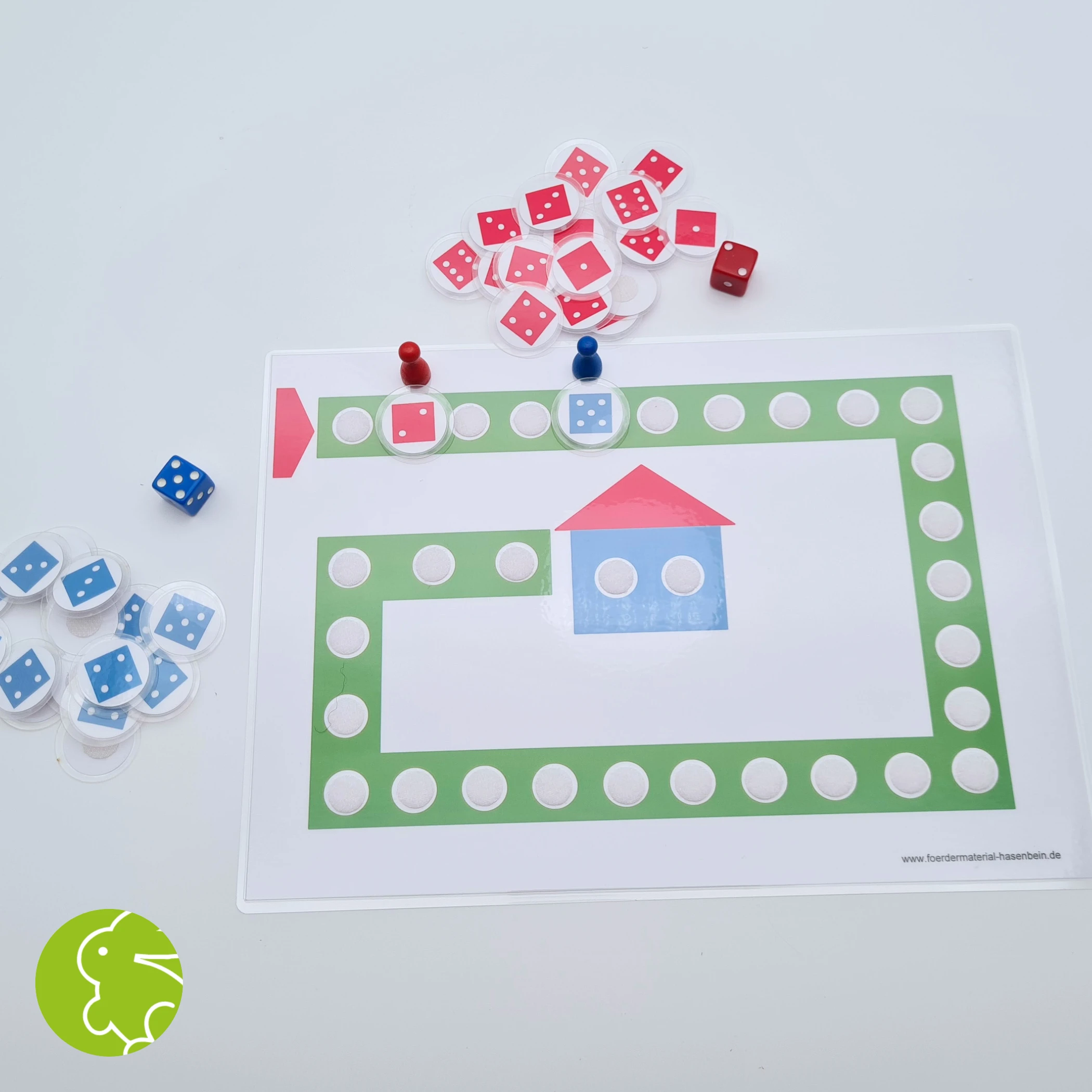 Würfelspiel "Ins Häuschen"