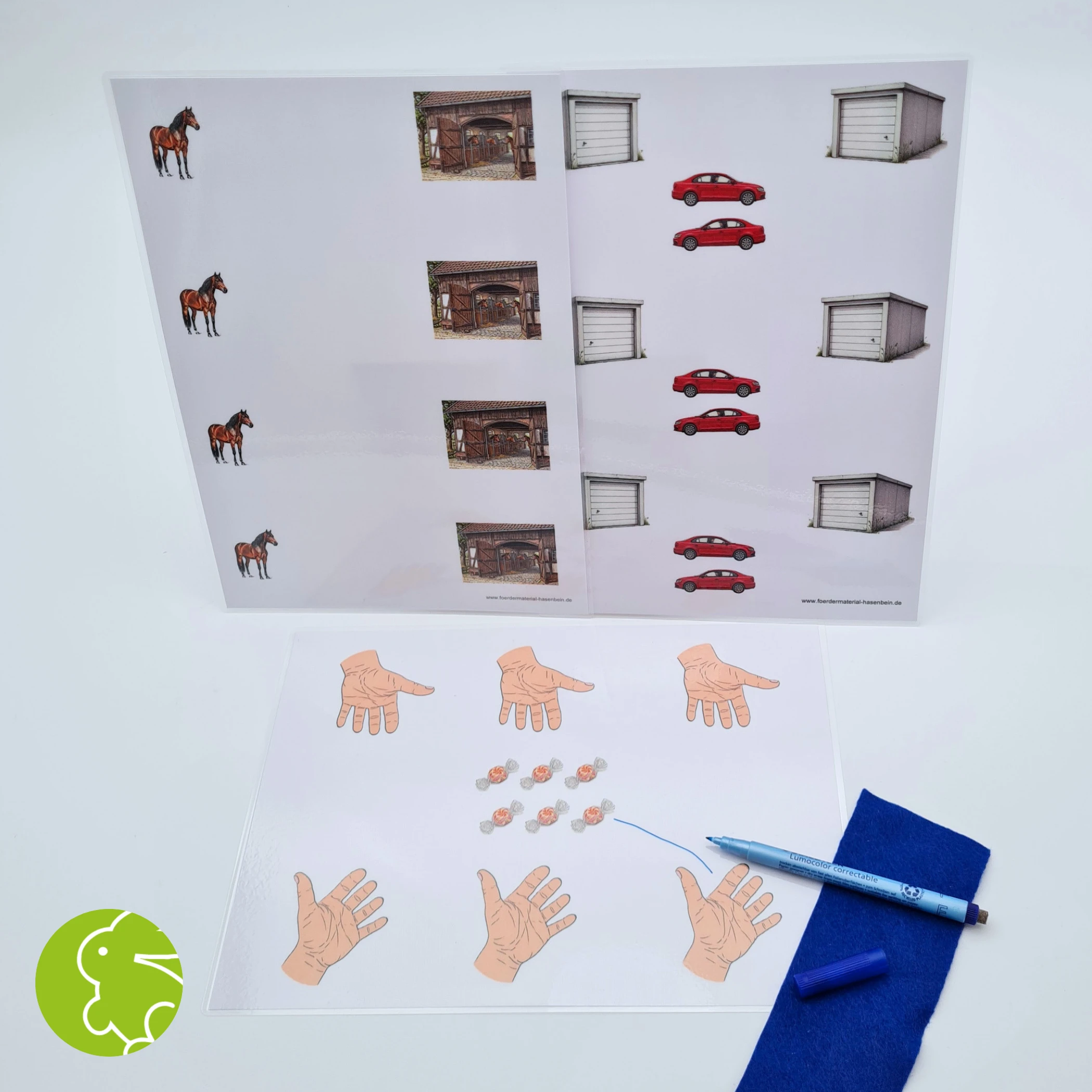 Zuordnung mit Linie