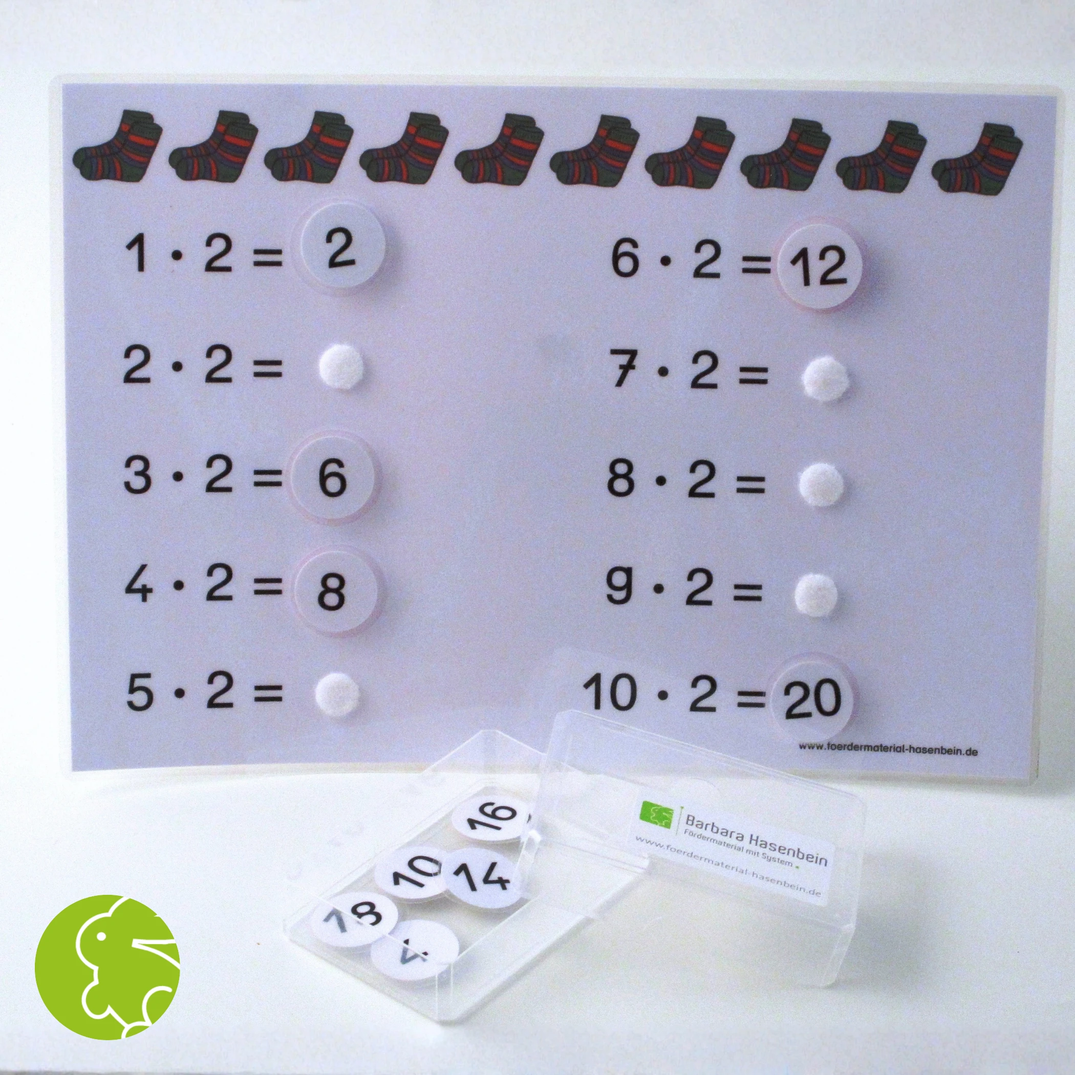 1 x 2 - Aufgabenkarte